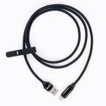 USB-A to USB-C Step UP PD Cable Liquorice Black