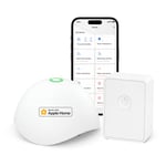 meross Water Leak Detector, Smart Water Alarm with Hub, App Alert, Replaceable Batteries, Wireless Flood Sensor, Interlinked, Apple HomeKit Supported, IP67, for Kitchen Bathroom Basement Garage