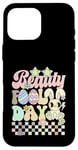 Coque pour iPhone 16 Pro Max Beauty Fool Day Œufs de Pâques Lapin