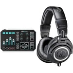 TC Helicon GoXLR Revolutionary Online Broadcaster Platform with 4-Channel Mixer, Motorized Faders & Audio-Technica M50x Professional Monitor Headphones Black