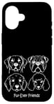 iPhone 16 Dog Face Breeds Fur-Ever Friends Cute Puppy Pet Lover Case