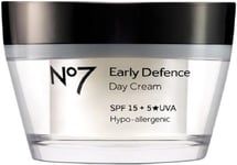 BOOTS No7 EARLY DEFENCE DAY CREAM VITAMIN A (3800)50ML SPF15 BNIB