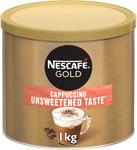 NESCAFÉ Gold Cappuccino Unsweetened Taste Instant Coffee 1kg Tin (Pack of 1)