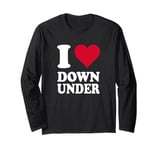 Red Heart I Love Down Under Long Sleeve T-Shirt