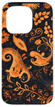 Coque pour iPhone 15 Pro Orange Bohème Paisley Live Weird Funny Naked Mole Rat Art Art