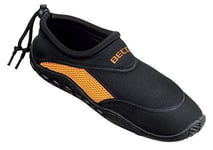 Beco - Badeschuh - Chaussons de surf - Mixte Adulte ,noir/orange ,47