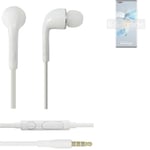 Earphones pour Huawei Mate 40E Pro 5G in ear headset stereo blanc