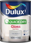 Dulux Quick Dry Gloss Paint, 750 ml - Chic Shadow