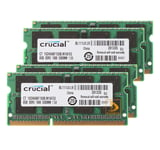 Crucial 4X 8GB 2Rx8 PC3-12800S DDR3 1600Mhz 1.5V SODIMM RAM Laptop Memory #DWE