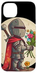 iPhone 14 Plus Valentine's Knight with flowers in hand costume Case