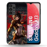 Cokitec Coque pour Samsung Galaxy A13 / A04S Manga Attaque Titans Mikasa Multicolore