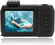 Caméra Sous-Marine 4K,Zoom Optique 10X,Mise Au Point Automatique Avec Double Écran De 2,88 Pouces Et 1,44 Pouces,Caméra Étanche 65Mp 33 Pieds,Prise En D'Une Carte De