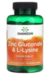 Swanson - Zinc Gluconate & L-Lysine - 90 vcaps