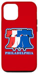 Coque pour iPhone 12/12 Pro Philly Liberty Bell Souvenir de vacances patriotique à Philadelphie