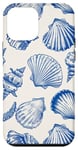 iPhone 12 mini Blue ink Seashell Starfish Ocean Beach Sea Case