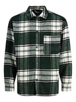 JACK & JONES Men's Jorzac Check Overshirt Ls Noos Polo Shirt, Magical Forest, S