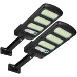 2-pack 213 LED utomhussäkerhetslampor med rörelsesensor Vattentät 180° justerbar solcellslampa för utomhusväggar, trädgårdar, gator, veranda