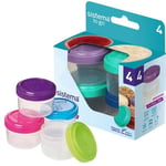 Sistema Dressing Pot To Go Mini Screw Top Food Containers with Lids 35ml 4 Pack