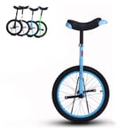 16''/ 18'' Wheel Unicycles for Child/Boy/Teenagers 12 Year Olds, 20 Inch One Wheel Bike for Adults/Men/Dad, Best (Color : BLUE, Size : 18INCH WHEEL)