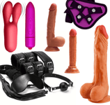 Strap on Dildo Sex Toy Kit For Couples Bondage Vibrator Vibrator Double Dildo