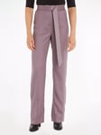 Calvin Klein Plain Slim Utility Trousers, Purple Calla