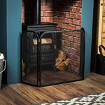 Home Discount Fire Vida Roxby Fire Screen Spark Guard Square, Black