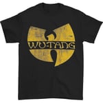 Wu Tang Clan Klassisk Gul Logotyp T-shirt Hög Kvalitet XL