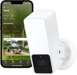 Outdoor Cam (White Edition) - caméra sécurisée avec projecteur, confidentialité (HomeKit Secure Video), Vision Nocturne, Wi-FI (2,4 GHz), détecteur de mouvements, Communication bidirectionnelle