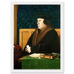 Painting Antique Holbein Junior Thomas Cromwell Earl Essex Chief Minister Artwork Framed Wall Art Print A4