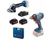 Bosch. Sett 18V Gdx 180-Li + Gws 180 2X4,0Ah ...