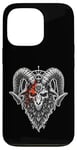 Coque pour iPhone 13 Pro Pentagramme occulte Baphomet Satan Païen Gothique Death Metal