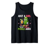 Just A Girl Who Loves Pickle Juice Cucumber Vegan Fitness Tank Top