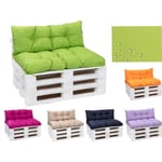 Coussins pour palettes-SETGARDEN - Dossier (120x50x14 cm) et Assise (120x50x13cm)coussins de palettes exterieur - lemon