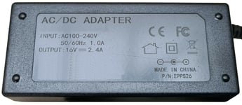 YAMAHA PSR-1100 DIGITAL PIANO KEYBOARD 16V 2.4A 45W POWER SUPPLY ADAPTER