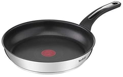 Tefal Emotion Poêle 28 cm, Revêtement antiadhésif, Garantie 10 ans, Base épaisse pour une diffusion de chaleur homogène, Design élégant, Poignée robuste, Induction, Indicateur de cuisson E3000604