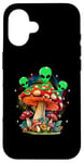 Coque pour iPhone 16 Funny Magic Mushroom Alien Trippy Shroom LSDweed Acid Trip