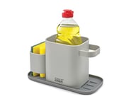 Joseph Joseph Duo Sink Tidy, Kitchen Sink Cleaning Caddy Organiser with Sponge Holder, Grey