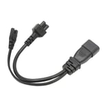 Iec320 C14 Male To C5 C7 Female Power Cord 1 In 2 Out 10A 250V Waterproof Power