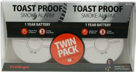 2 X Fireangel Home Smoke Fire Alarm Twin Pack X 2 Sb1-tp-r Sensor Batteries X 2