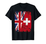 SWITZERLAND Half BRITAIN UK Friendship Flag SWISS T-Shirt