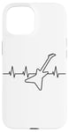 Coque pour iPhone 15 Rock Music Heartbeat Guitare électrique pour guitariste