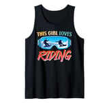 Snowboarding THIS GIRL LOVES RIDING Funny Girl Tank Top