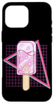 Coque pour iPhone 16 Pro Max Sakura Ice Drop Popsicle Kawaii Esthétique Pop Art