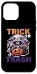 Coque pour iPhone 15 Pro Max Trick or rather Trash, Costume drôle de raton laveur 2024 Halloween