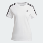 adidas Originals Womens Adicolor Classics 3-Stripes T-Shirt - White/Black / UK 6