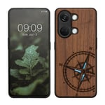 Wooden Case for OnePlus Nord 3 5G Navigational Compass Mother of Pearl 