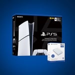 Sony, PlayStation 5 Édition Numérique, PS5 avec 1 Manette Sans Fil DualSense + Seagate Game Drive pour PS4/PS5, 5 to, USB 3.0, sous Licence Officielle, INCL. 2 semaines Playstation+