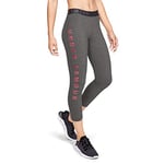 Under Armour Women Favorite Crop Floral Graphic Capri - Jet Grey Medium Heather/Impulse Pink, X-Small