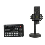 Podcast Equipment Bundle Live Sound Card With Cardioid Condenser Microphone Hot