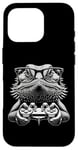 Coque pour iPhone 16 Pro Lunettes Nerdy Dragon Barbu Amusant Gamer